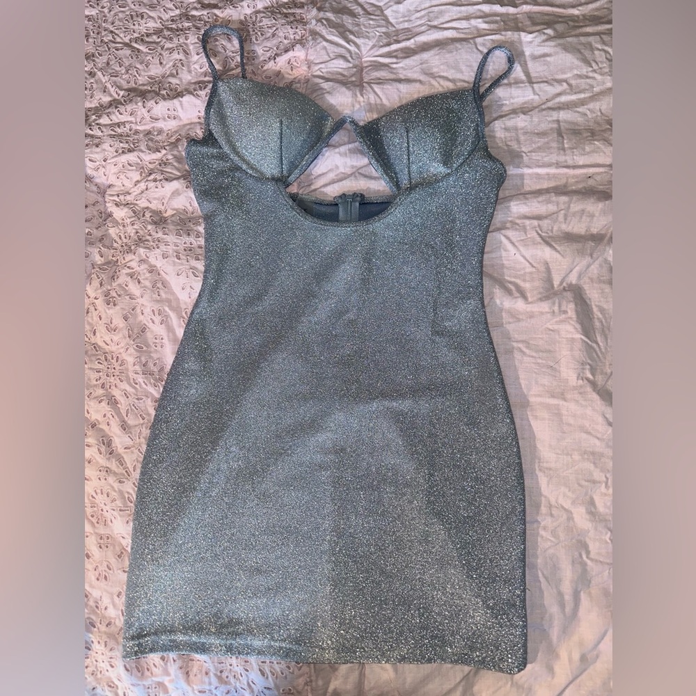 Silver party dress